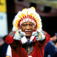 Washington Redskins fan “Chief Zee” watches the game against the Philadelphia Eagles on Dec. 27, 2003, at FedEx Field in Washington, D.C.
Jerry Driendl/Getty Images